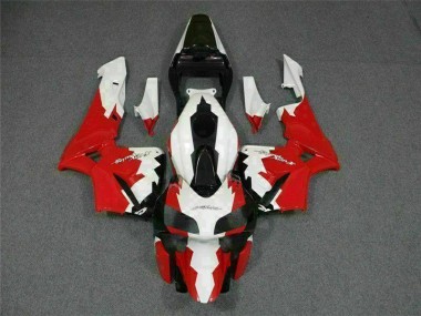 Custom 2003-2004 Red White Honda CBR600RR Replacement Motorcycle Fairings