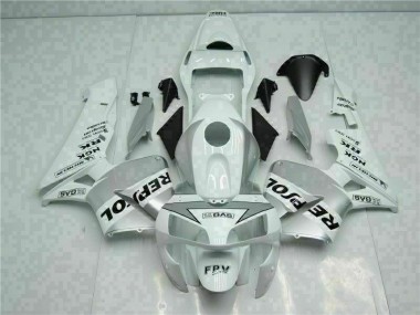 Aftermarket 2003-2004 White Silver Repsol Honda CBR600RR Replacement Fairings