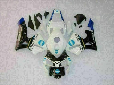 Custom 2003-2004 White Black Honda CBR600RR Motor Fairings