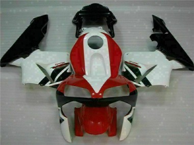 Custom 2003-2004 Red White Honda CBR600RR Bike Fairings