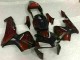 Custom 2003-2004 Black Red Honda CBR600RR Replacement Motorcycle Fairings