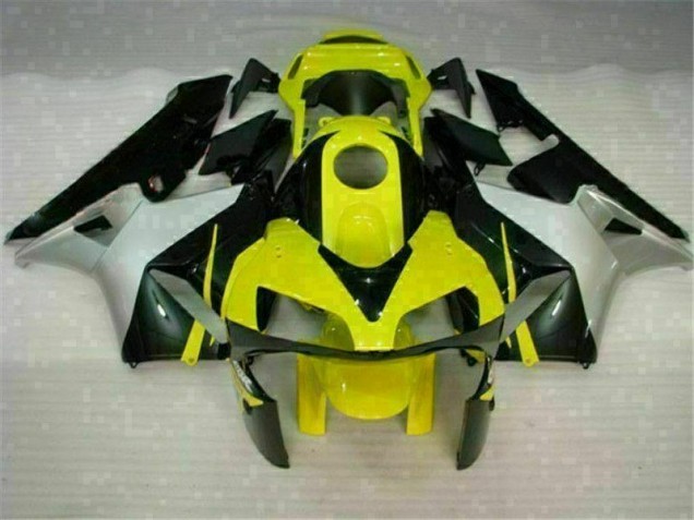 Custom 2003-2004 Yellow Black Honda CBR600RR Motor Fairings