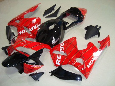 Custom 2003-2004 Black Spider Man Repsol Honda CBR600RR Motorcycle Fairing Kits