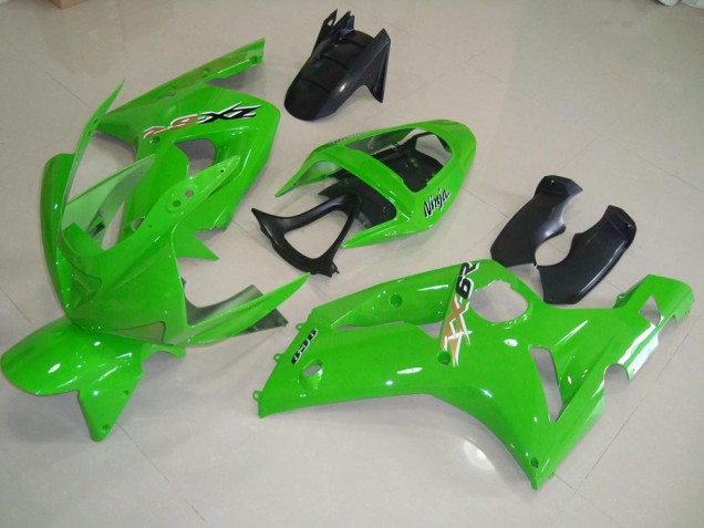 Custom 2003-2004 Green Kawasaki ZX6R Bike Fairing