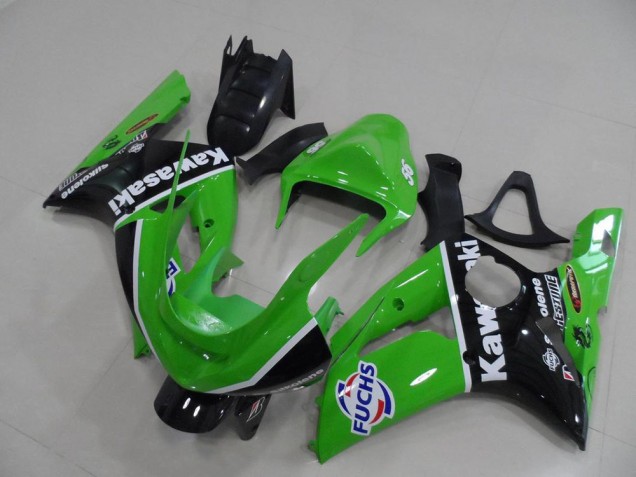 Custom 2003-2004 Green Fuchs Kawasaki ZX6R Motor Bike Fairings