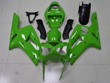 Custom 2003-2004 Green Kawasaki ZX6R Replacement Fairings