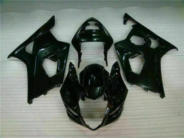 Custom 2003-2004 Glossy Black Suzuki GSXR 1000 Motorcylce Fairings