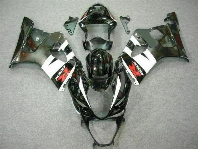 Custom 2003-2004 White Black Suzuki GSXR 1000 Motorcycle Replacement Fairings