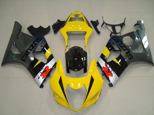 Aftermarket 2003-2004 Yellow Grey Suzuki GSXR 1000 Motorcycle Fairing Kits