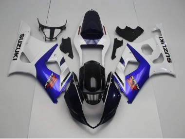 Custom 2003-2004 Dark Blue Front and Blue Suzuki GSXR 1000 Motorcycle Replacement Fairings