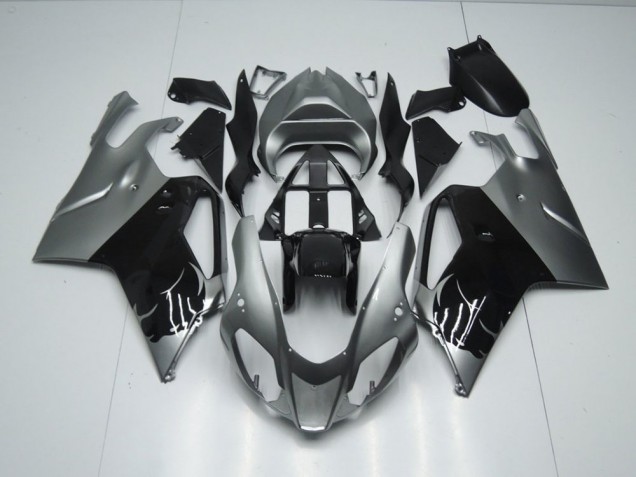 Custom 2003-2006 Grey and Black Aprilia RSV1000 Bike Fairing Kit