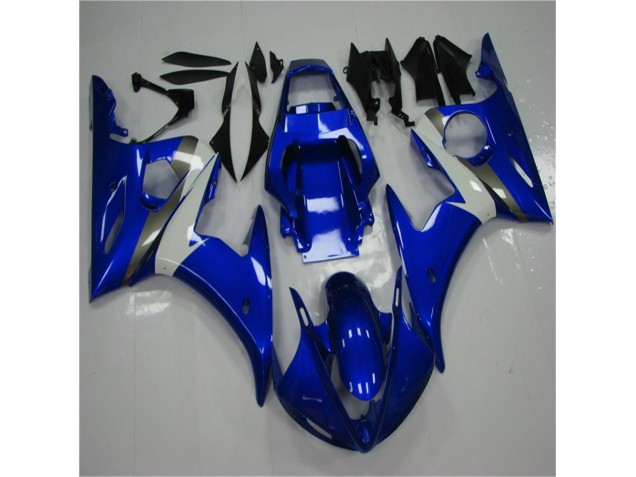 Aftermarket 2003-2005 Blue White Yamaha YZF R6 Replacement Fairings