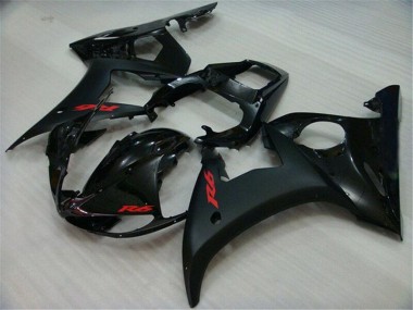 Aftermarket 2003-2005 Black Yamaha YZF R6 Replacement Motorcycle Fairings