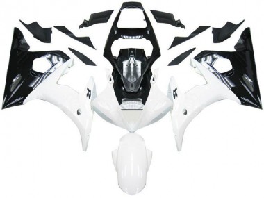 Custom 2003-2005 Black White Yamaha YZF R6 Motorcycle Fairing Kits