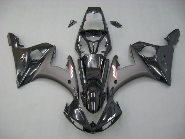 Aftermarket 2003-2005 Contrast Black Yamaha YZF R6 Motorcycle Replacement Fairings