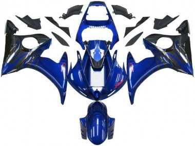 Custom 2003-2005 Blue Black Yamaha YZF R6 Motorbike Fairings