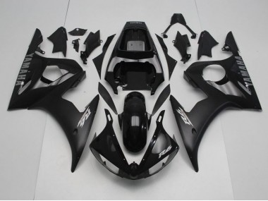 Aftermarket 2003-2005 Black with Silver Decals Yamaha YZF R6 Motorcycle Fairing Kits