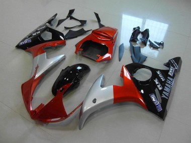 Aftermarket 2003-2005 Orange Silver Black Yamaha YZF R6 Bike Fairings