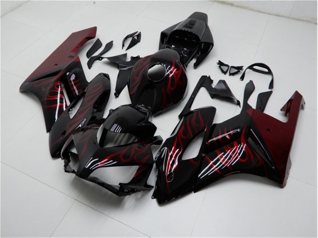 Custom 2004-2005 Red Black Honda CBR1000RR Motorbike Fairing Kits