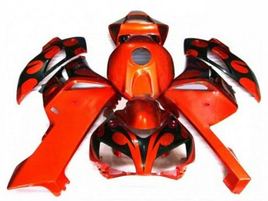 Custom 2004-2005 Orange Black Honda CBR1000RR Motorcyle Fairings