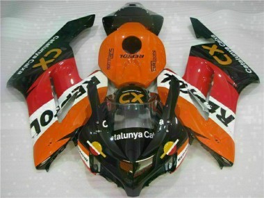 Custom 2004-2005 Orange Repsol CX Honda CBR1000RR Replacement Motorcycle Fairings