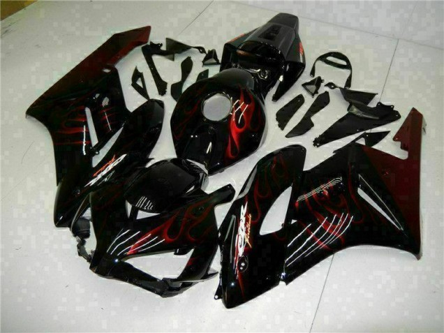 Aftermarket 2004-2005 Red Flame Black Honda CBR1000RR Replacement Fairings