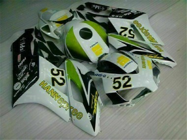 Custom 2004-2005 White Green Hannspree 52 Honda CBR1000RR Bike Fairing