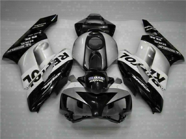 Custom 2004-2005 Black Silver Repsol Honda CBR1000RR Motorcycle Fairings Kit