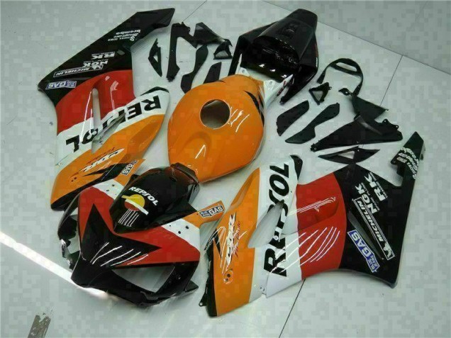 Custom 2004-2005 Orange Black Repsol Honda CBR1000RR Motorbike Fairing