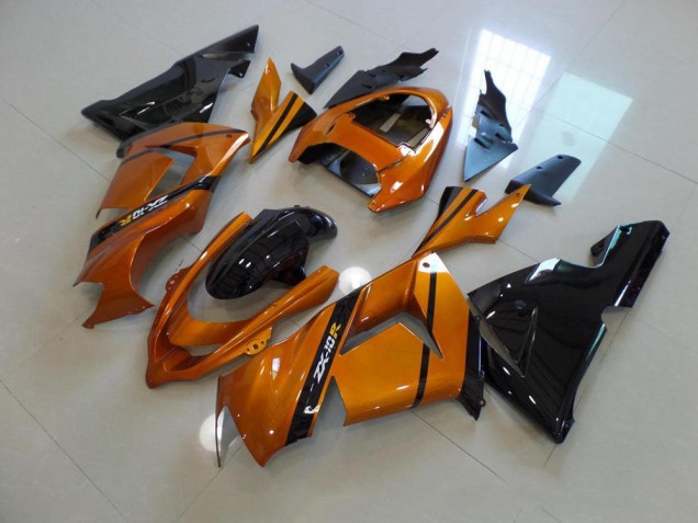 Custom 2003-2005 Gold Black Kawasaki ZX10R Bike Fairing