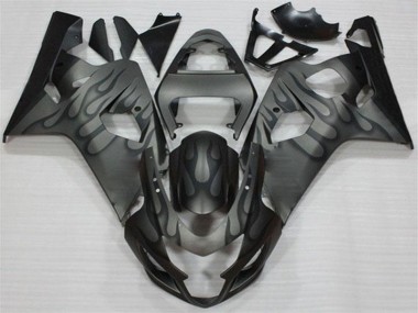 Custom 2004-2005 Black Grey Suzuki GSXR 600/750 Motorcylce Fairings