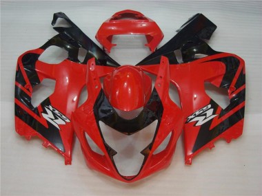 Custom 2004-2005 Red Black Suzuki GSXR 600/750 Motor Fairings