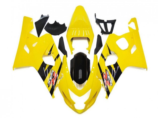 Custom 2004-2005 Yellow Black Suzuki GSXR 600/750 Motorbike Fairings