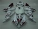 Aftermarket 2004-2006 White Red Flame Yamaha YZF R1 Motorcyle Fairings