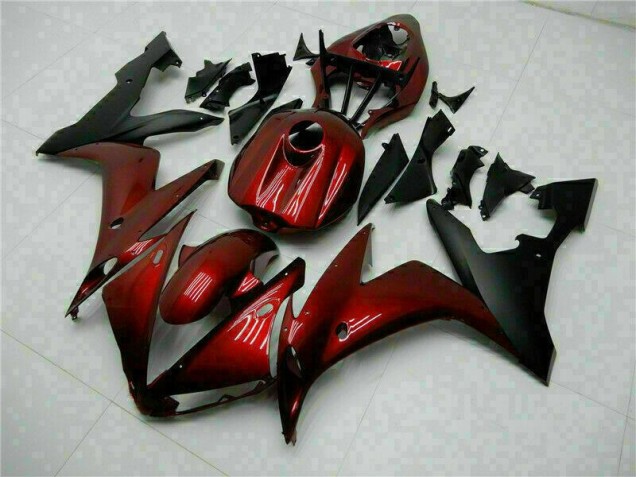 Custom 2004-2006 Red Black Yamaha YZF R1 Motorcycle Fairings