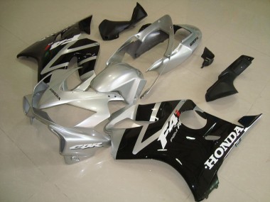 Custom 2004-2007 Black Silver Honda CBR600 F4i Motorcycle Fairing