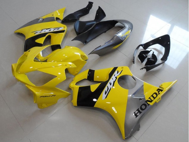 Custom 2004-2007 Yellow Grey Honda CBR600 F4i Motorbike Fairing Kits