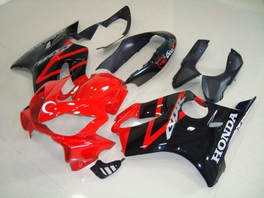 Custom 2004-2007 Black Red Honda CBR600 F4i Motor Fairings