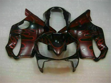 Aftermarket 2004-2007 Red Flame Honda CBR600 F4i Bike Fairings