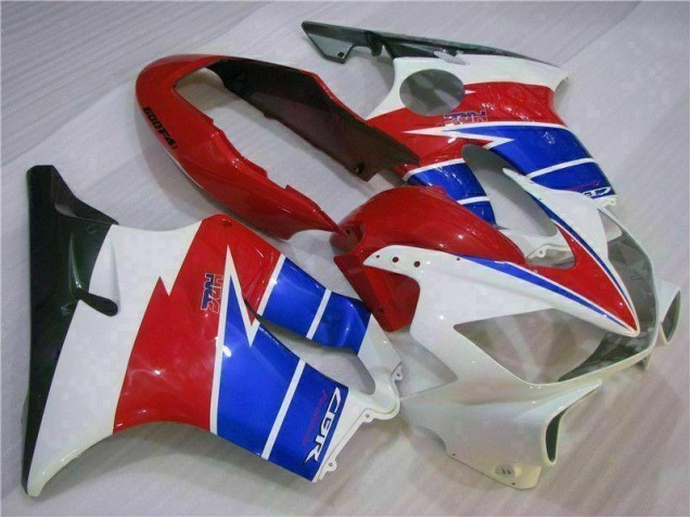 Custom 2004-2007 White Red Honda CBR600 F4i Motorcyle Fairings