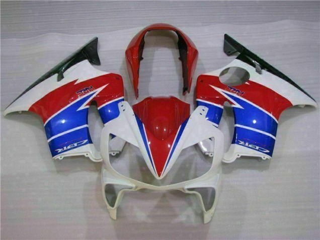 Custom 2004-2007 White Red Honda CBR600 F4i Motorcyle Fairings