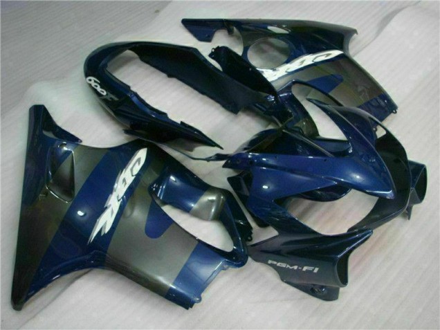 Custom 2004-2007 Blue Silver Honda CBR600 F4i Motorcycle Fairings Kit