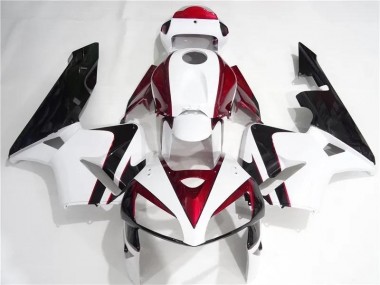 Aftermarket 2005-2006 Red White Black Honda CBR600RR Motorcycle Fairing