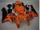 Custom 2005-2006 Orange Black Honda CBR600RR Motorbike Fairing