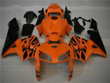 Aftermarket 2005-2006 Orange Black Honda CBR600RR Motorbike Fairing