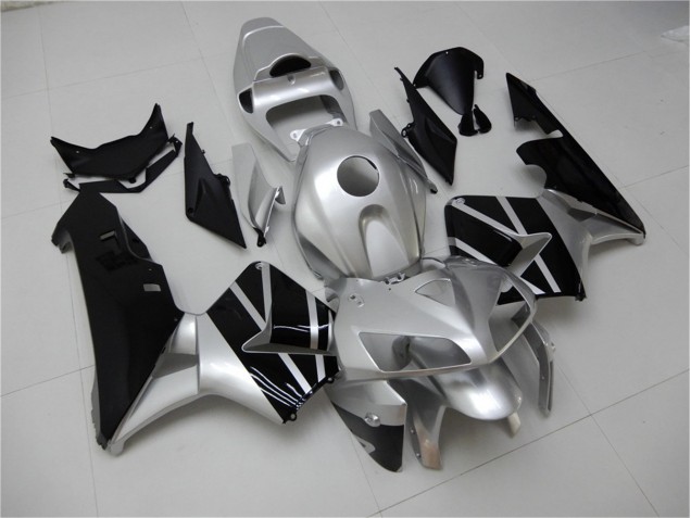 Custom 2005-2006 Silver Black Honda CBR600RR Motor Bike Fairings