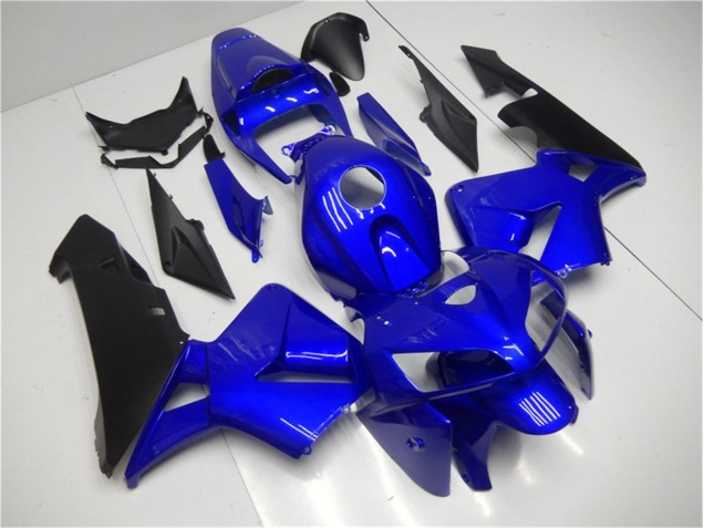 Custom 2005-2006 Blue Black Honda CBR600RR Motorbike Fairing Kits