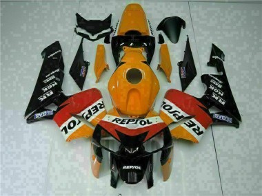 Aftermarket 2005-2006 Orange Black Repsol Honda CBR600RR Motorbike Fairing