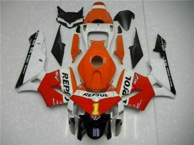 Custom 2005-2006 Orange Repsol Honda CBR600RR Bike Fairing Kit