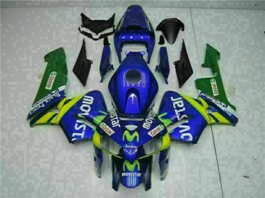 Custom 2005-2006 Blue Honda CBR600RR Motorbike Fairings